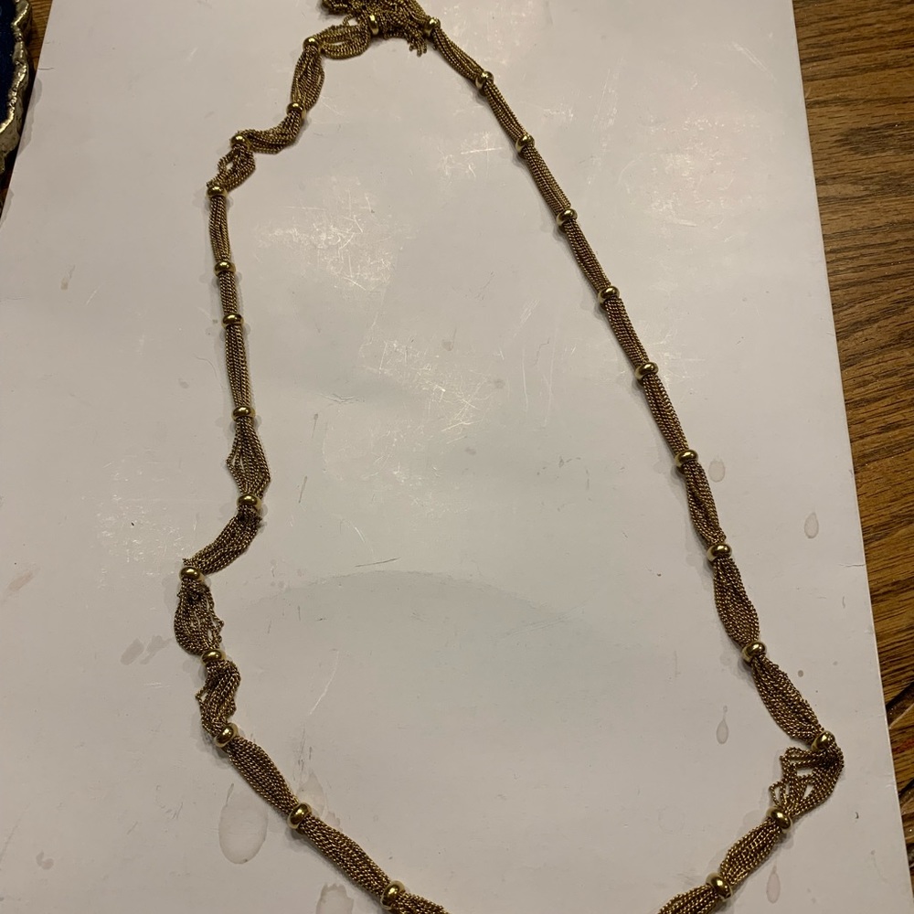 Vintage Gold Beaded Strand Necklace. - Picture 4 of 5